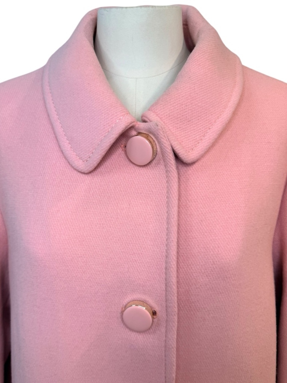 Kate Spade Pink Ruffle Hem Coat Size Large Coquette Balletcore Feminine Spring - Picture 6 of 12